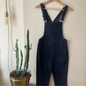 Madewell XS Black Denim Overalls